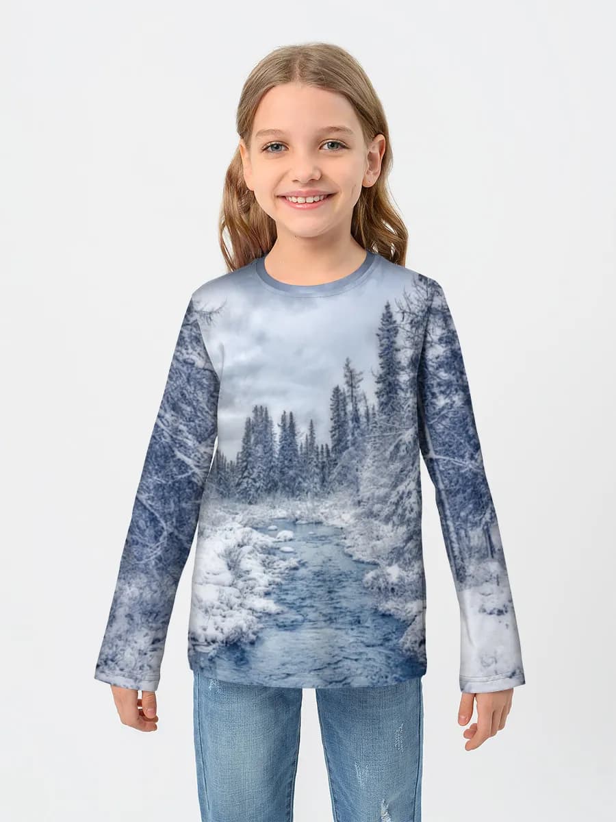 Children's cotton long sleeve shirt