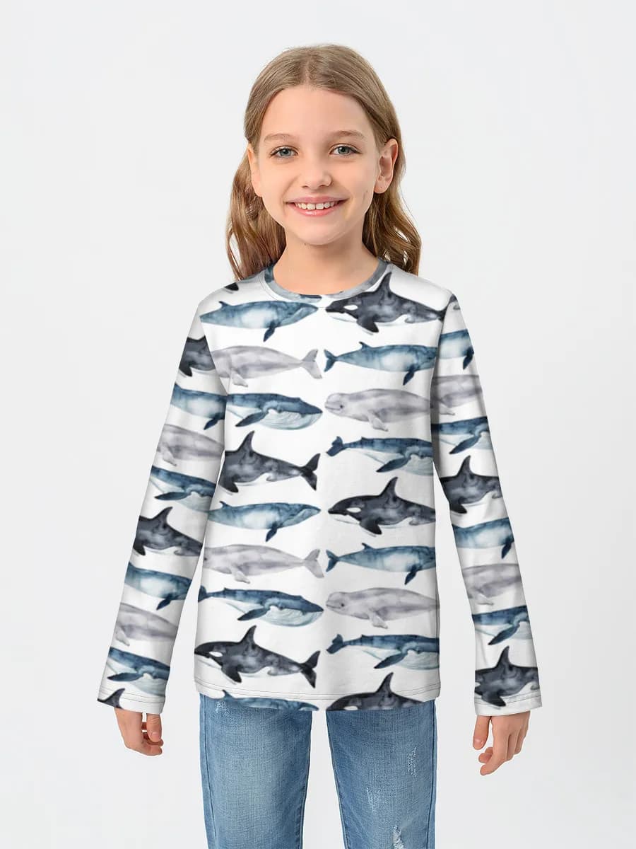 Children's cotton long sleeve shirt