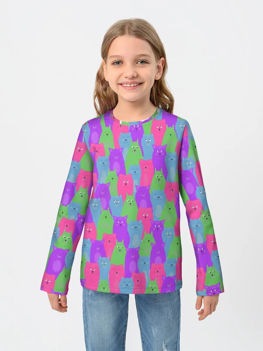 Children's cotton long sleeve shirt