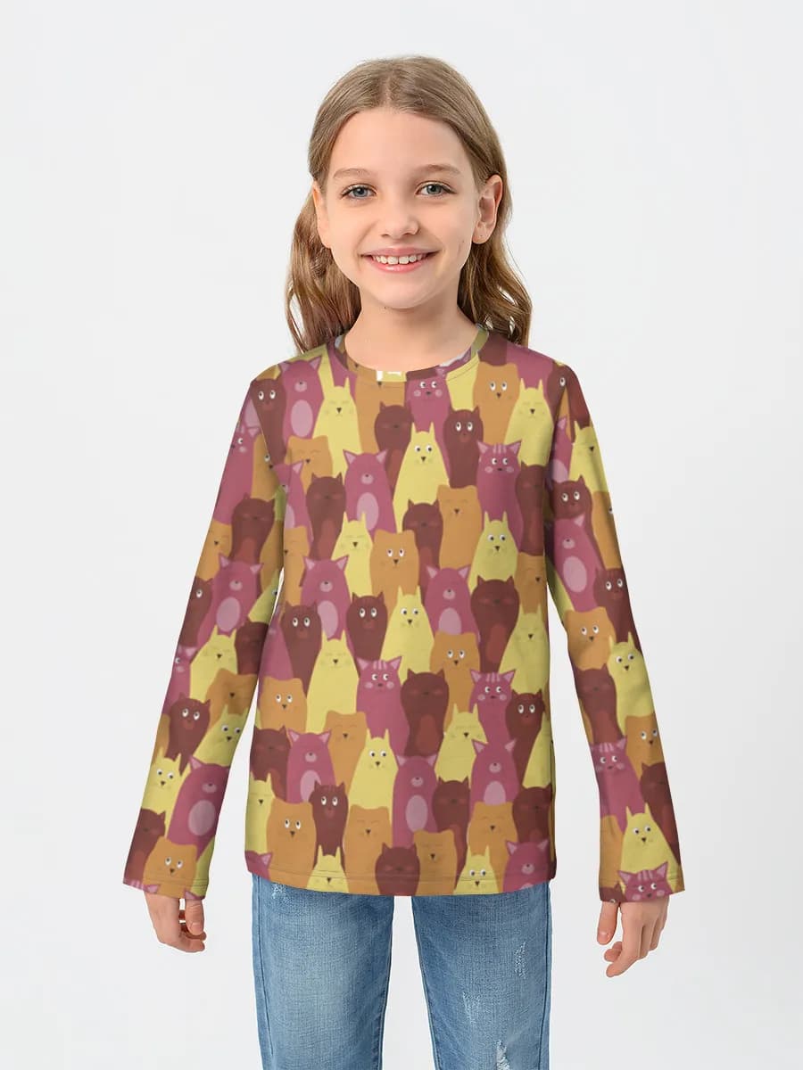 Children's cotton long sleeve shirt