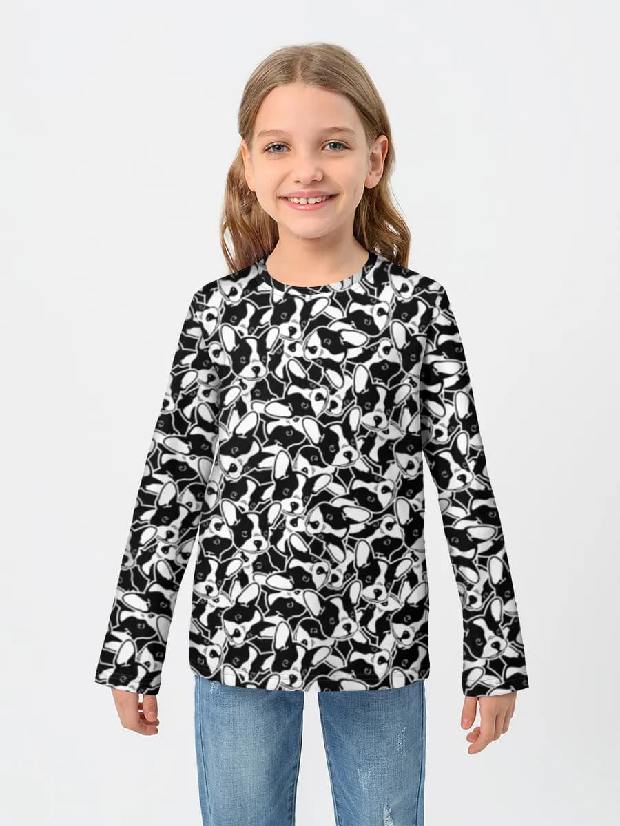 Children's cotton long sleeve shirt