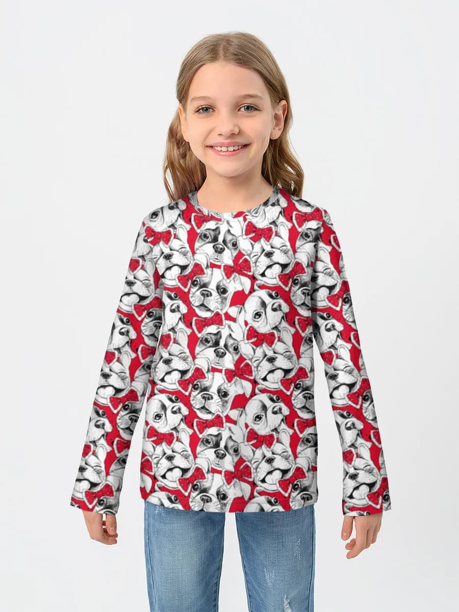 Children's cotton long sleeve shirt