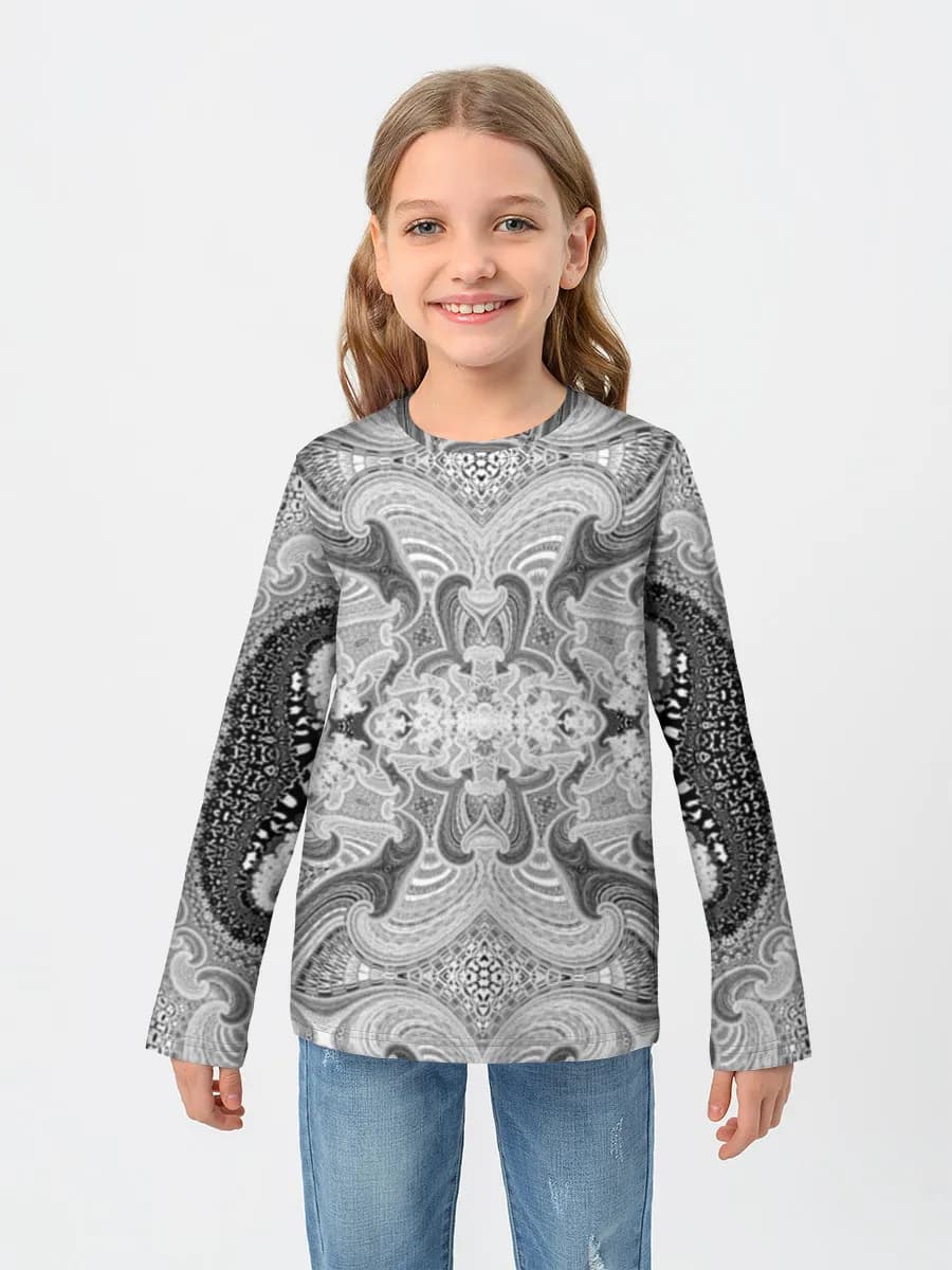Children's cotton long sleeve shirt