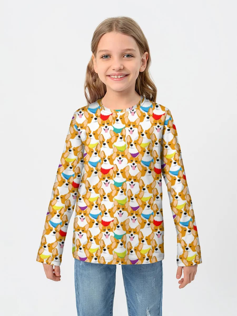 Children's cotton long sleeve shirt