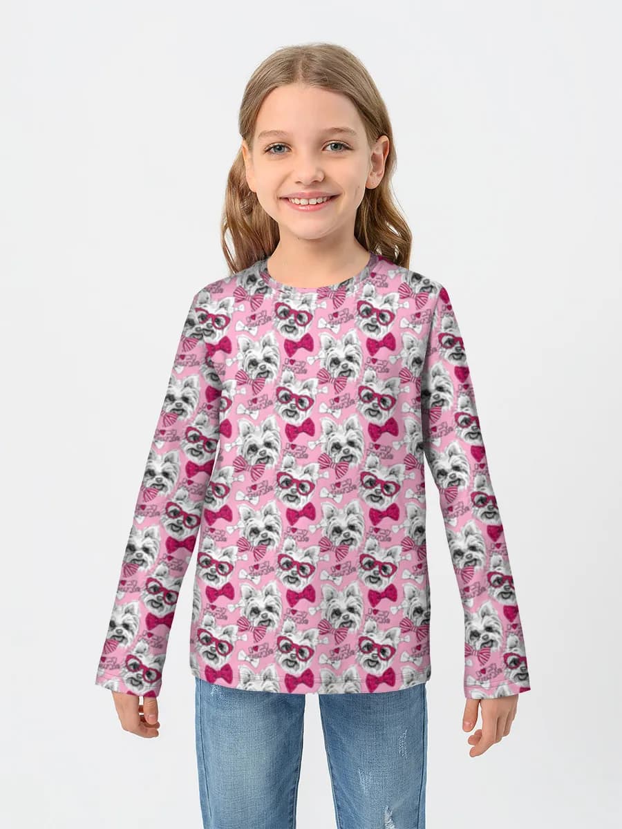 Children's cotton long sleeve shirt