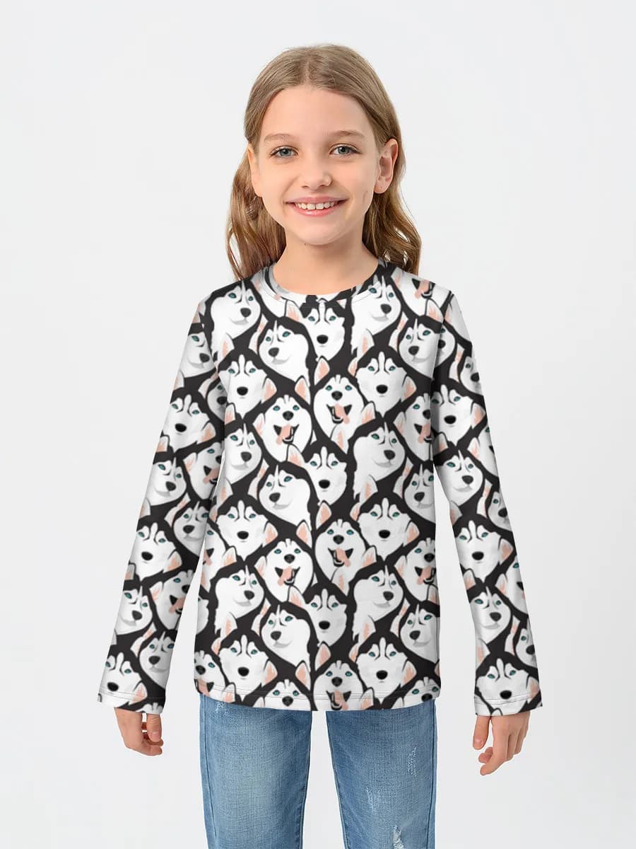 Children's cotton long sleeve shirt