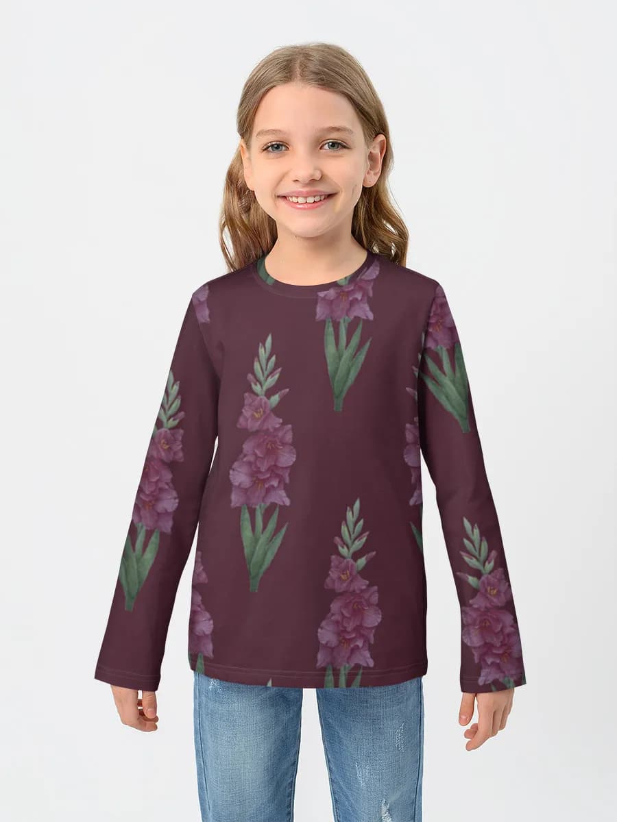 Children's cotton long sleeve shirt
