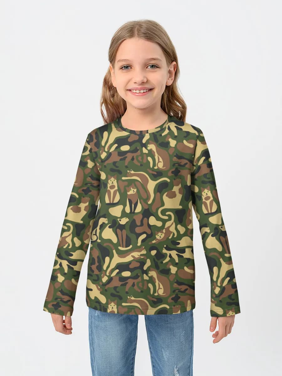 Children's cotton long sleeve shirt