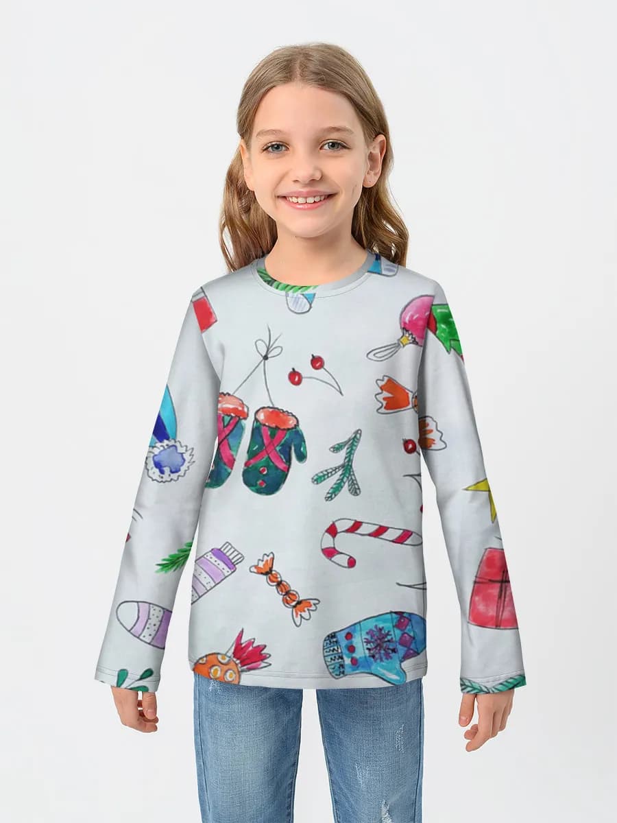 Children's cotton long sleeve shirt