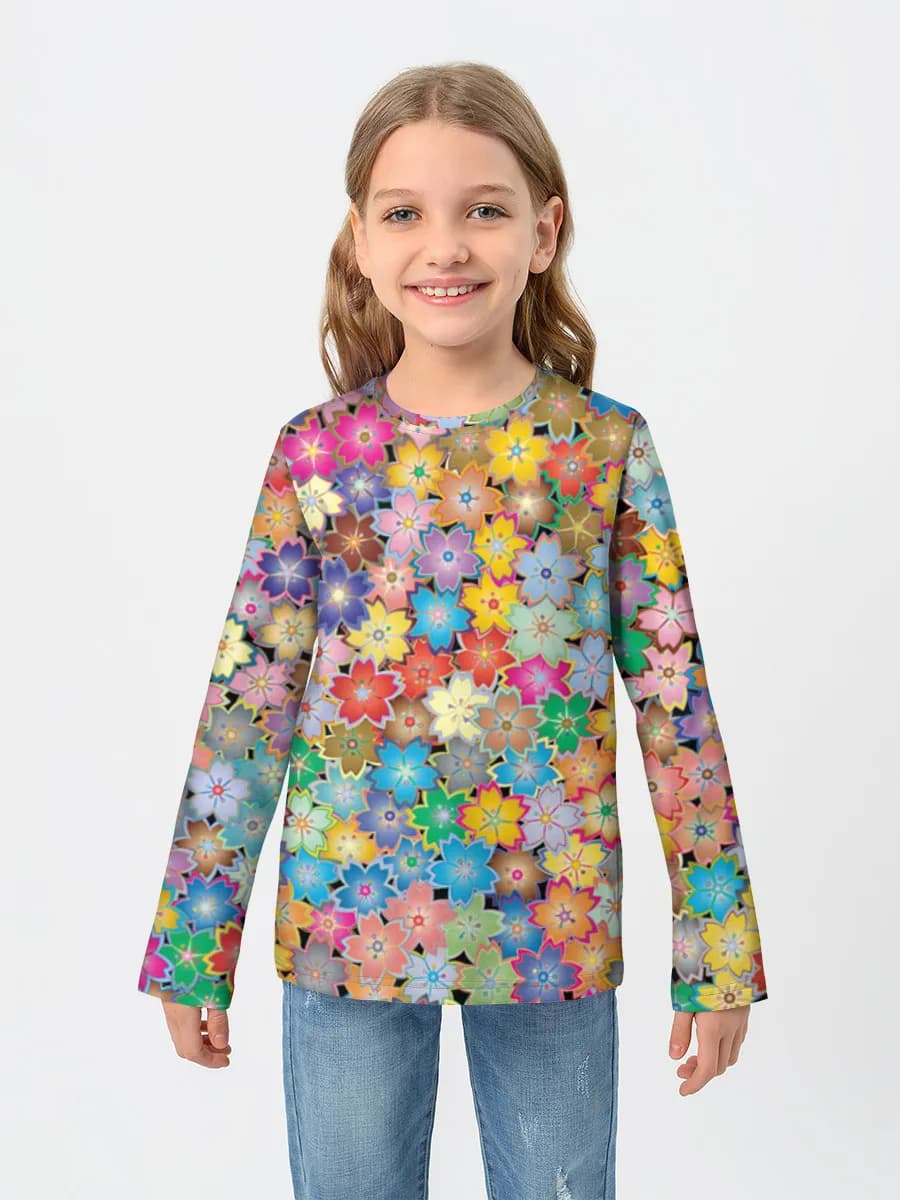 Children's cotton long sleeve shirt