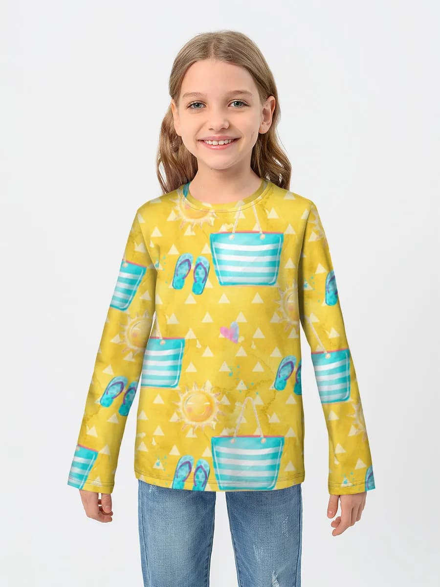 Children's cotton long sleeve shirt