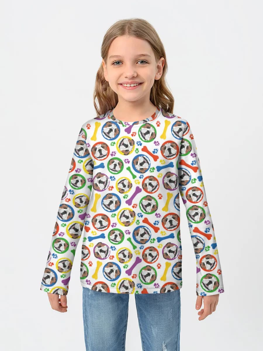 Children's cotton long sleeve shirt