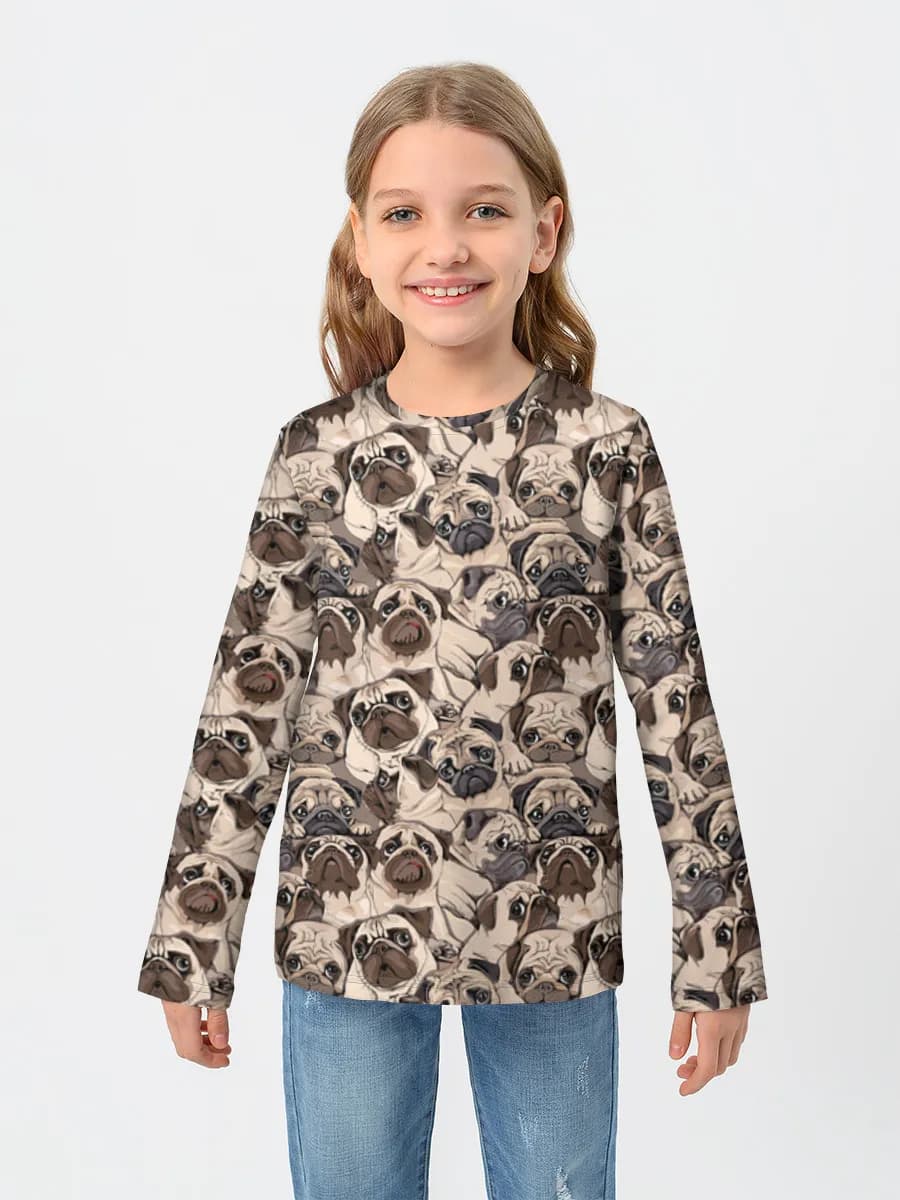 Children's cotton long sleeve shirt