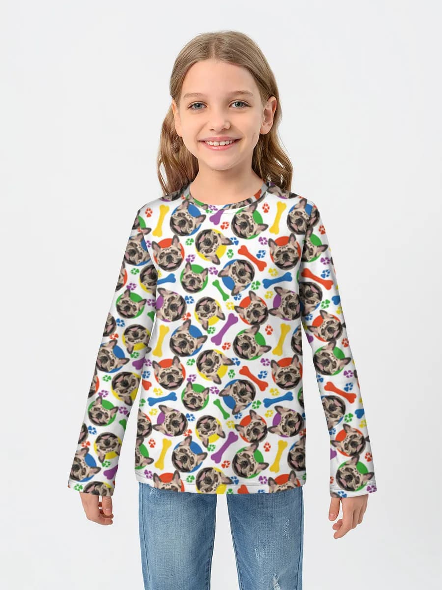 Children's cotton long sleeve shirt