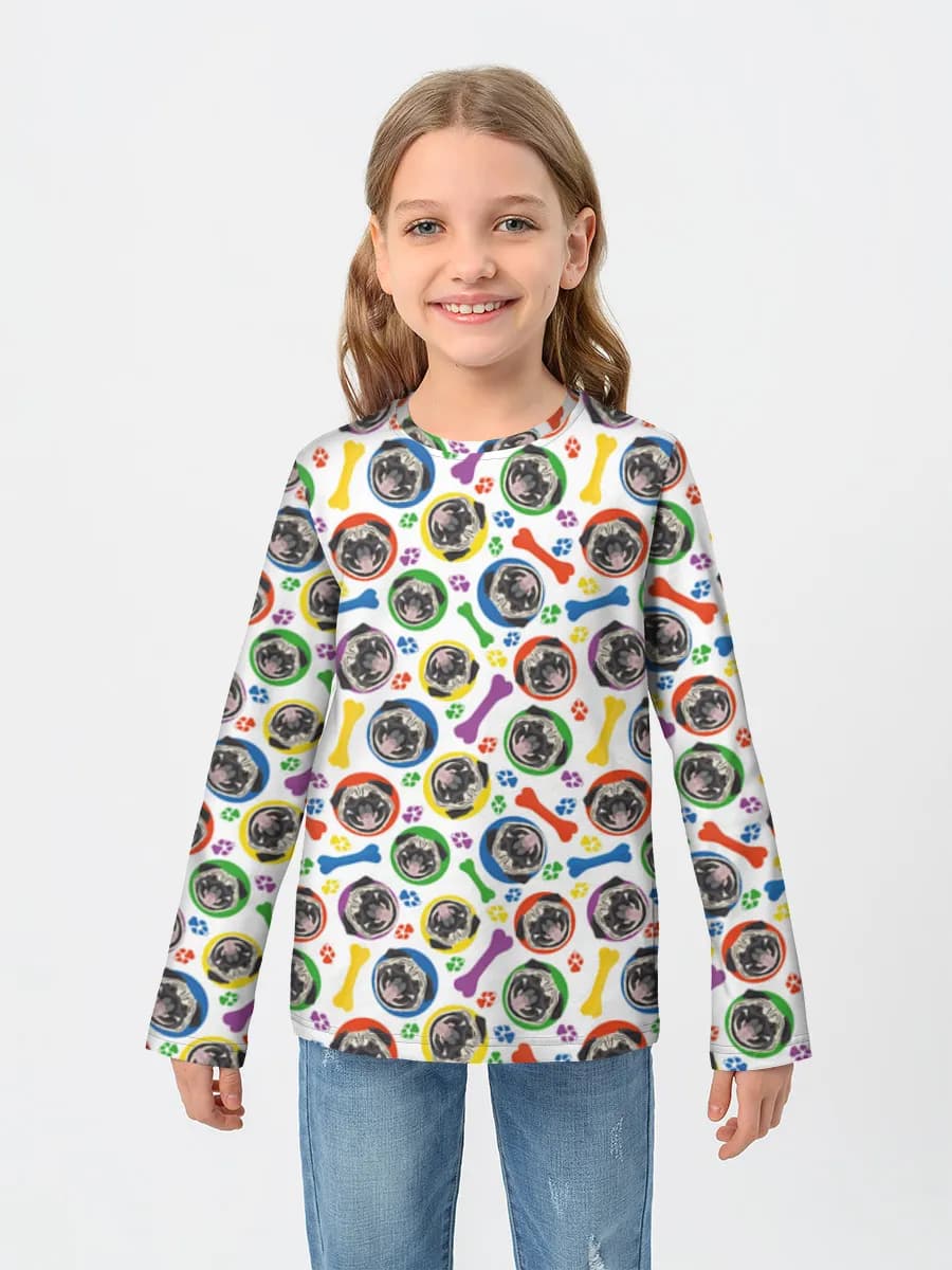 Children's cotton long sleeve shirt