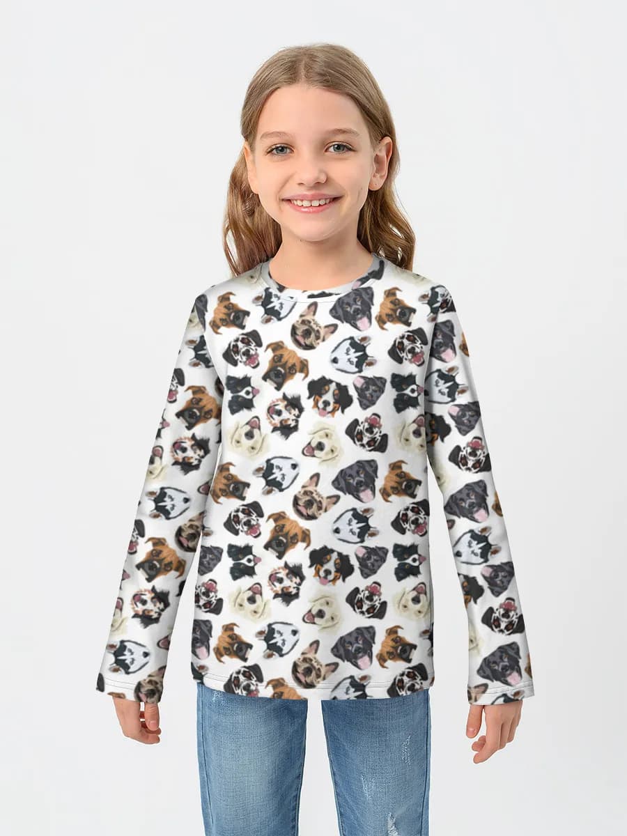 Children's cotton long sleeve shirt