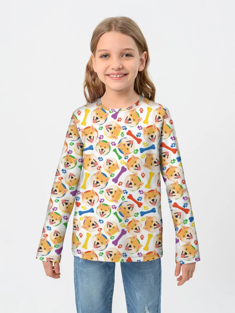 Children's cotton long sleeve shirt