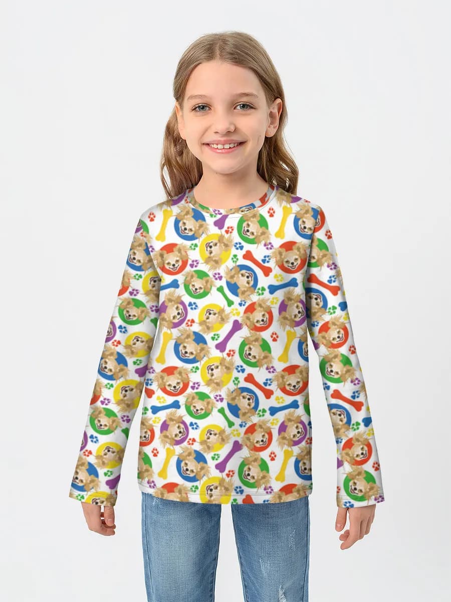 Children's cotton long sleeve shirt