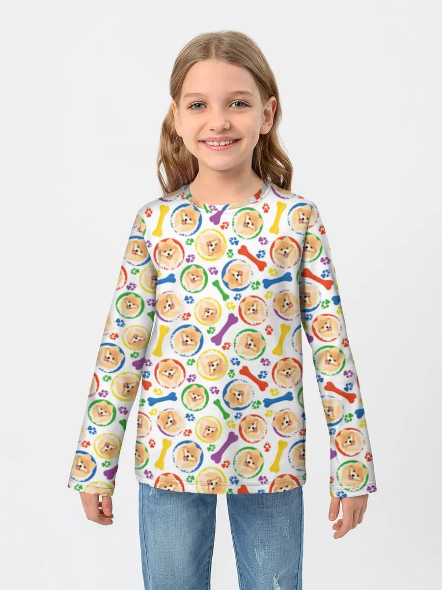 Children's cotton long sleeve shirt