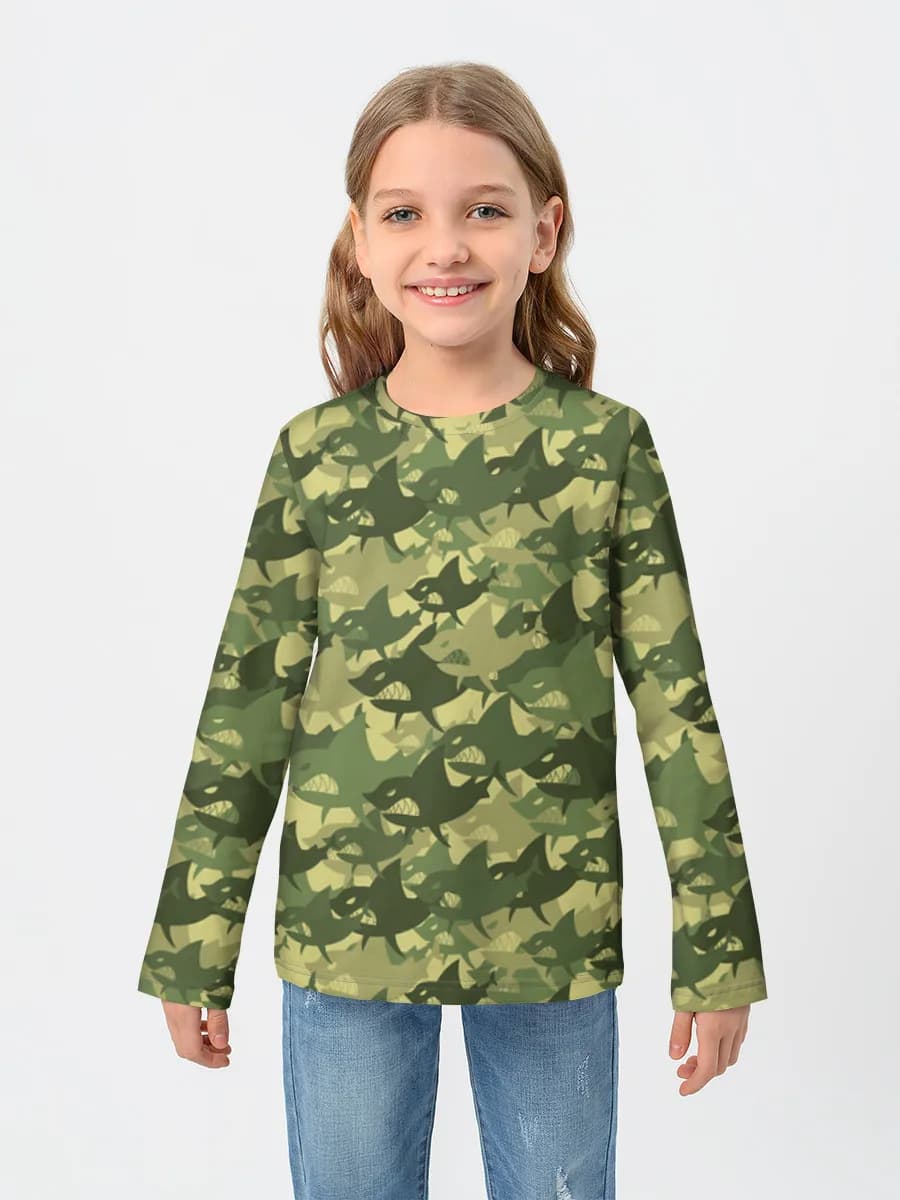Children's cotton long sleeve shirt