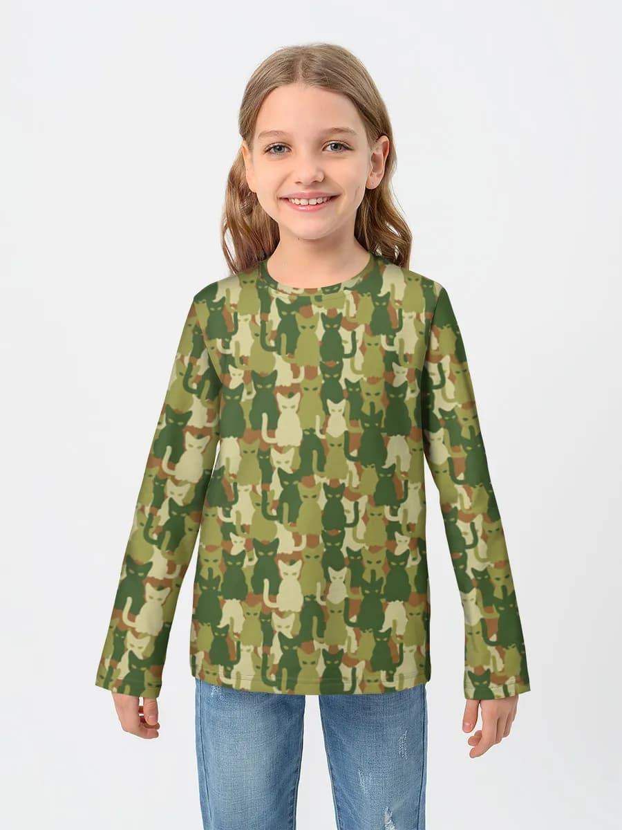 Children's cotton long sleeve shirt