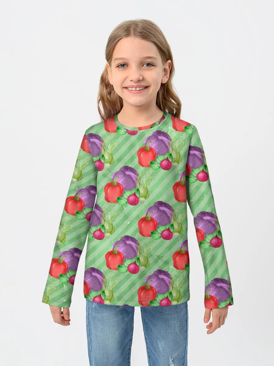 Children's cotton long sleeve shirt