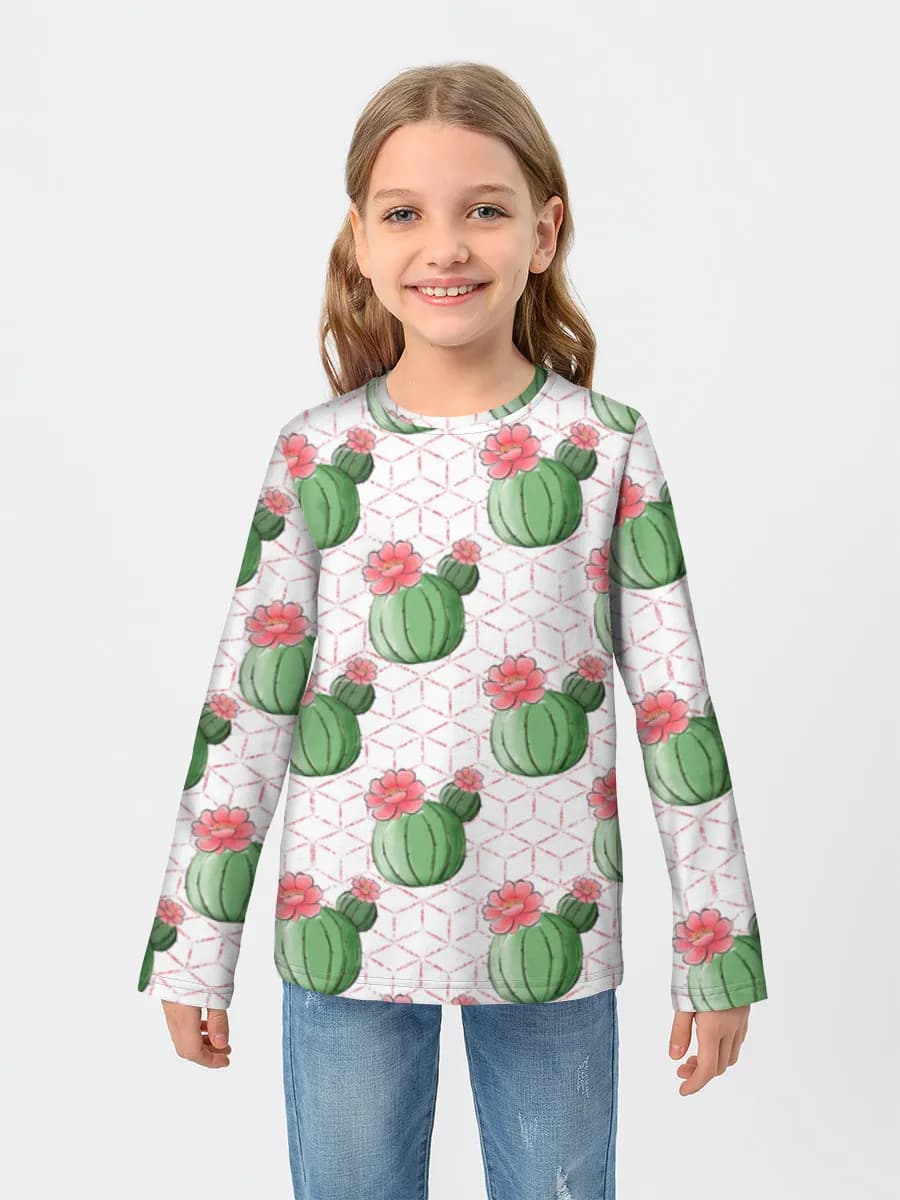 Children's cotton long sleeve shirt