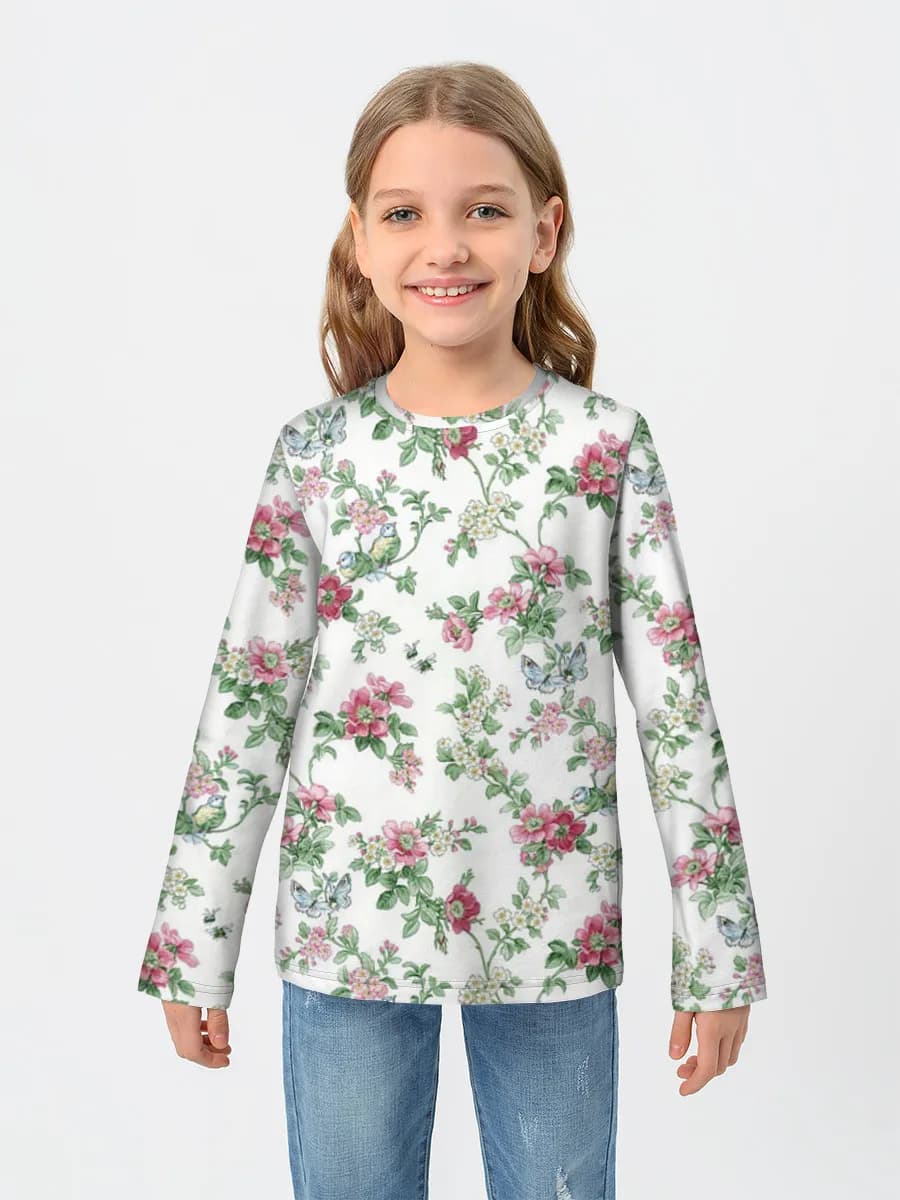 Children's cotton long sleeve shirt