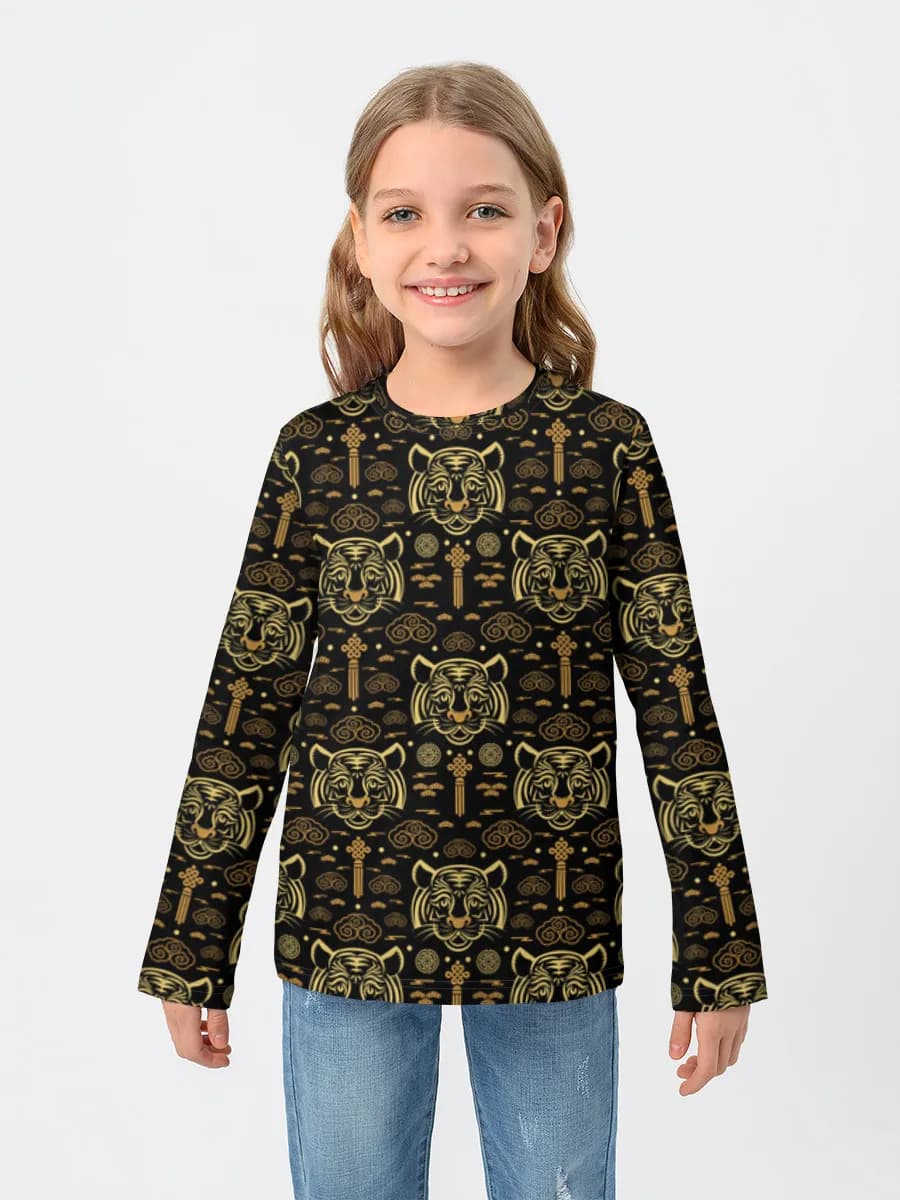 Children's cotton long sleeve shirt