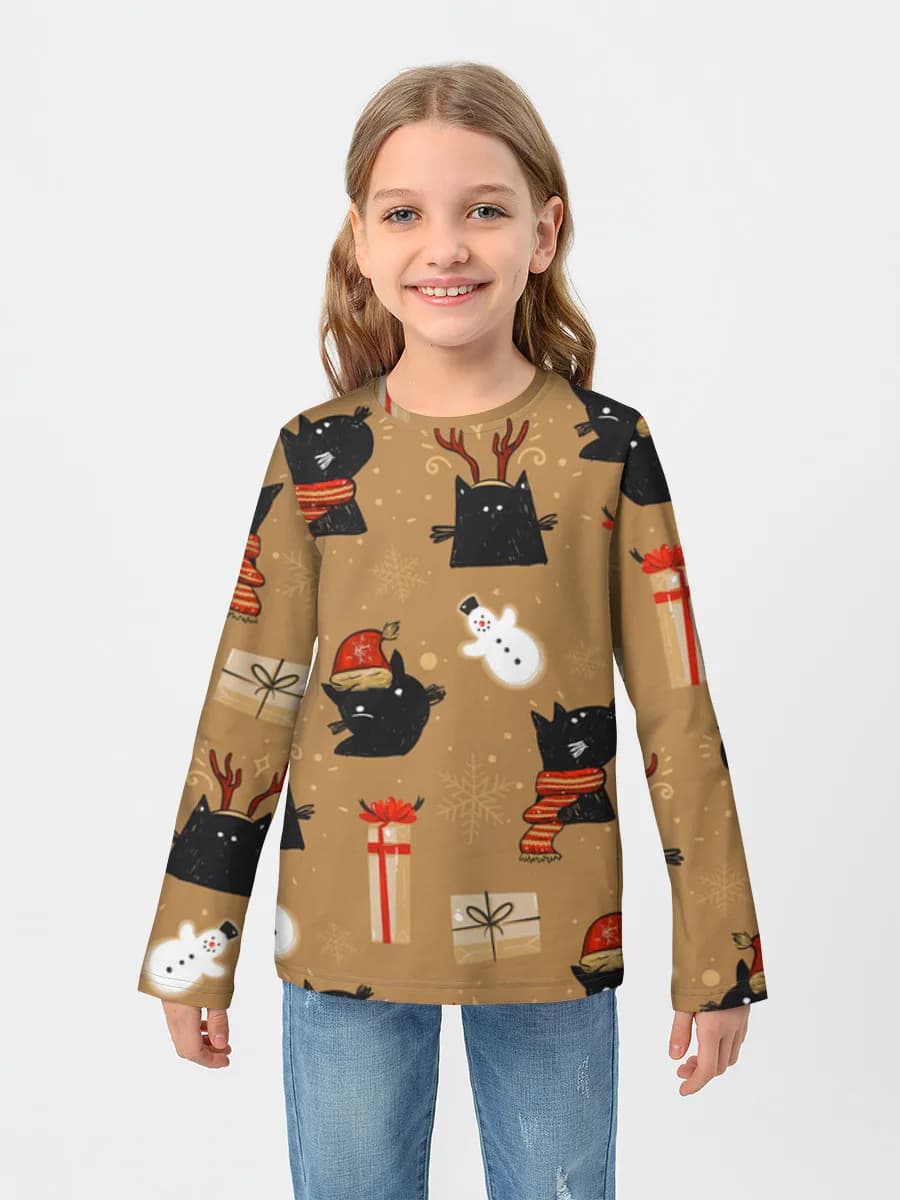 Children's cotton long sleeve shirt