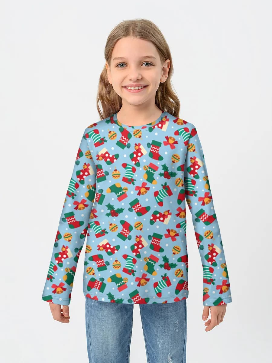 Children's cotton long sleeve shirt