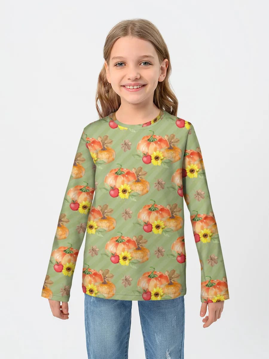 Children's cotton long sleeve shirt