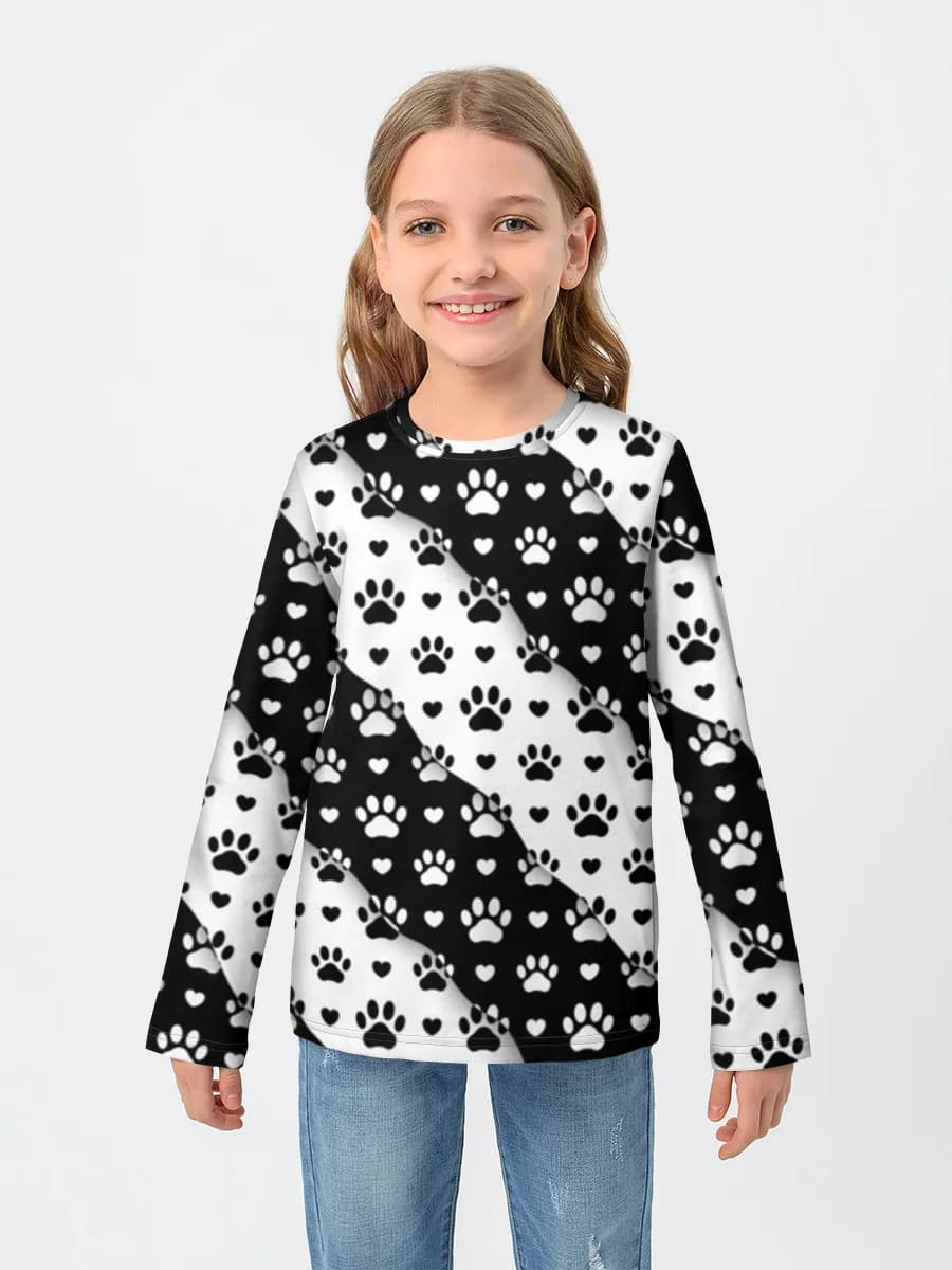 Children's cotton long sleeve shirt