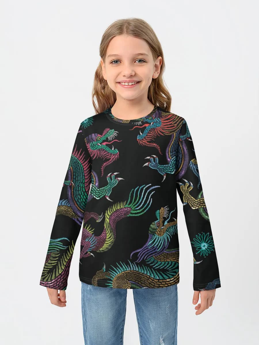Children's cotton long sleeve shirt