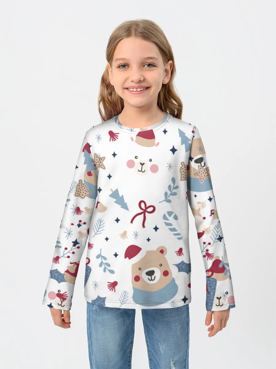 Children's cotton long sleeve shirt