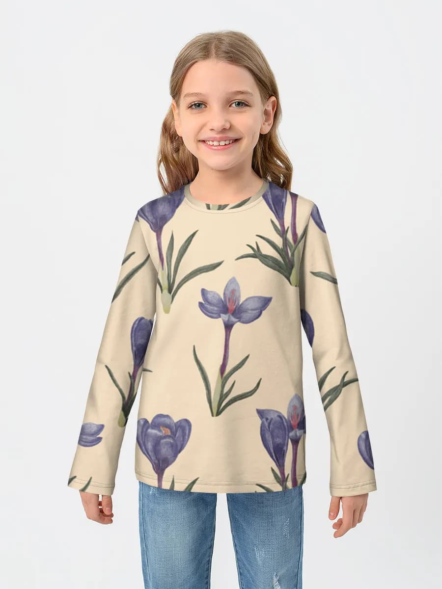 Children's cotton long sleeve shirt