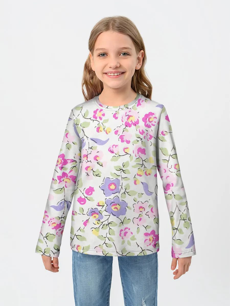Children's cotton long sleeve shirt