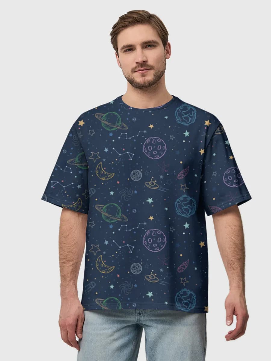 Cosmic Doodle Night Sky