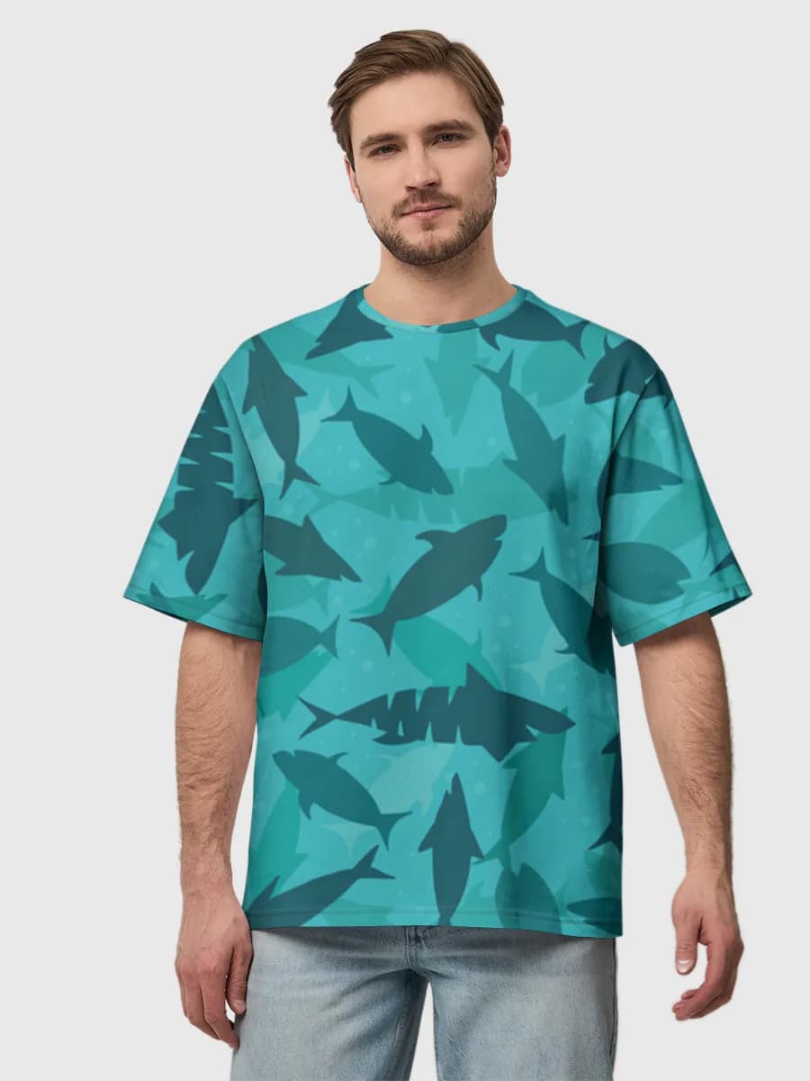Teal Fish Silhouettes