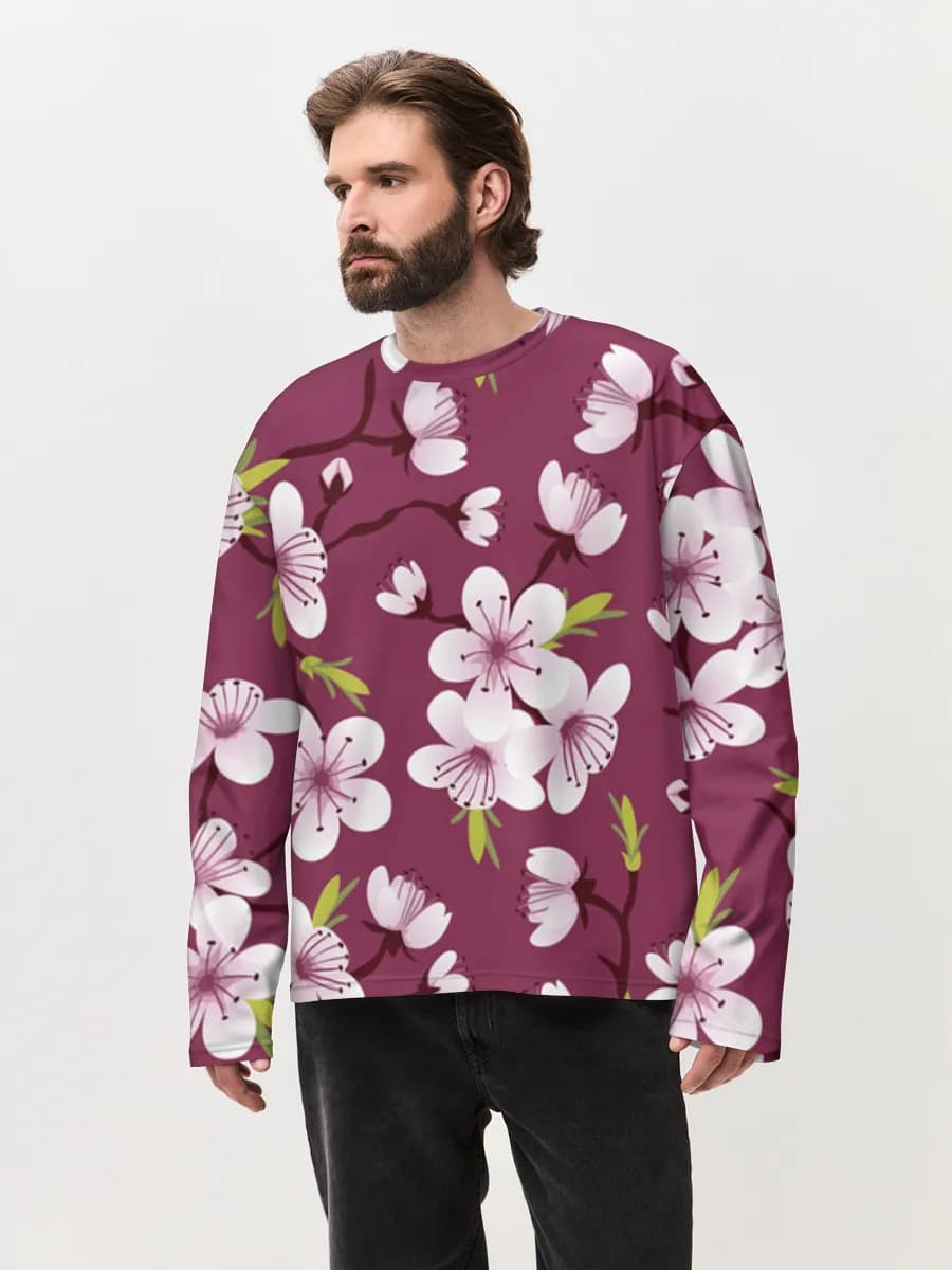 Men's oversized cotton long sleeve