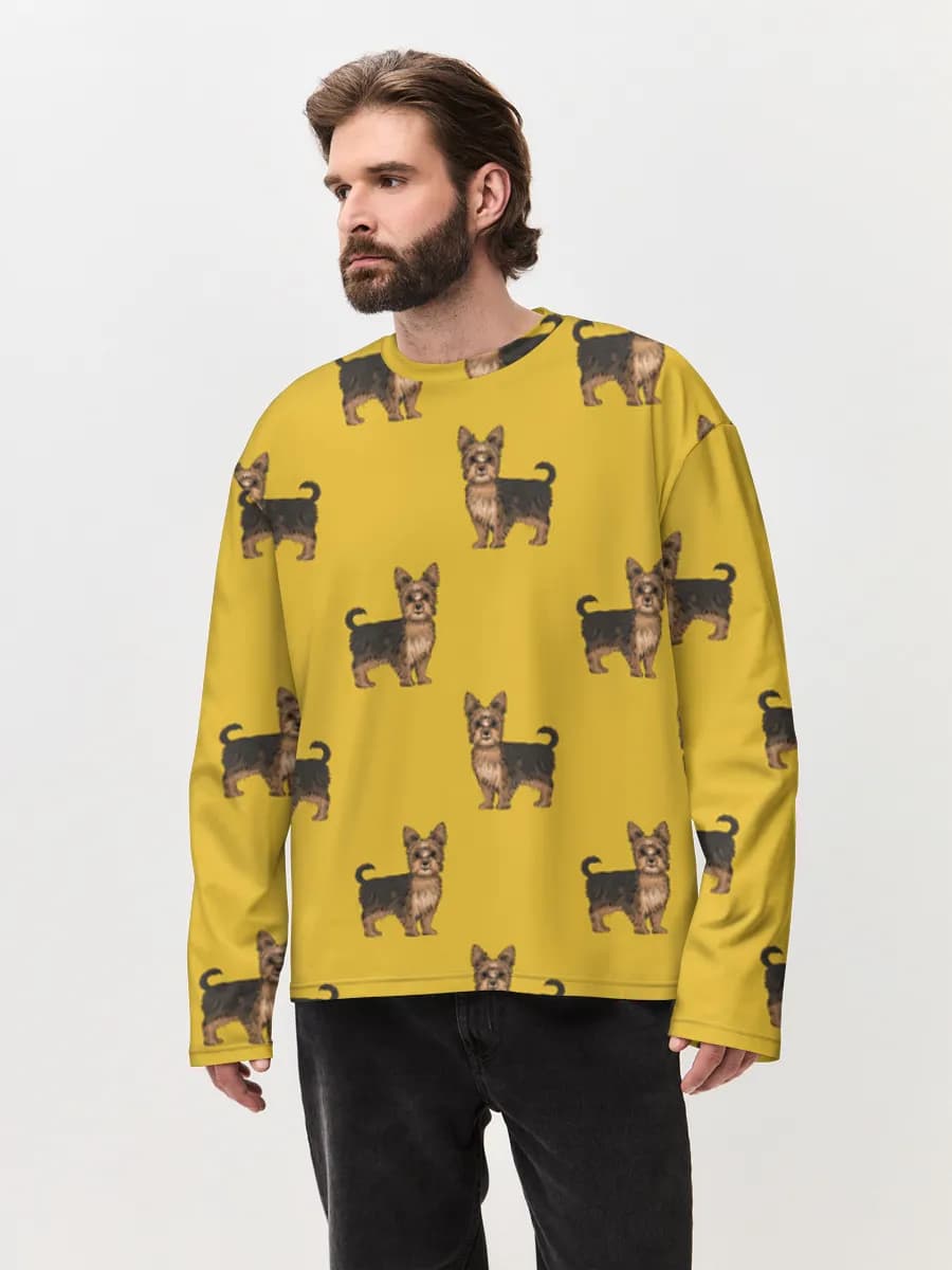 Men's oversized cotton long sleeve