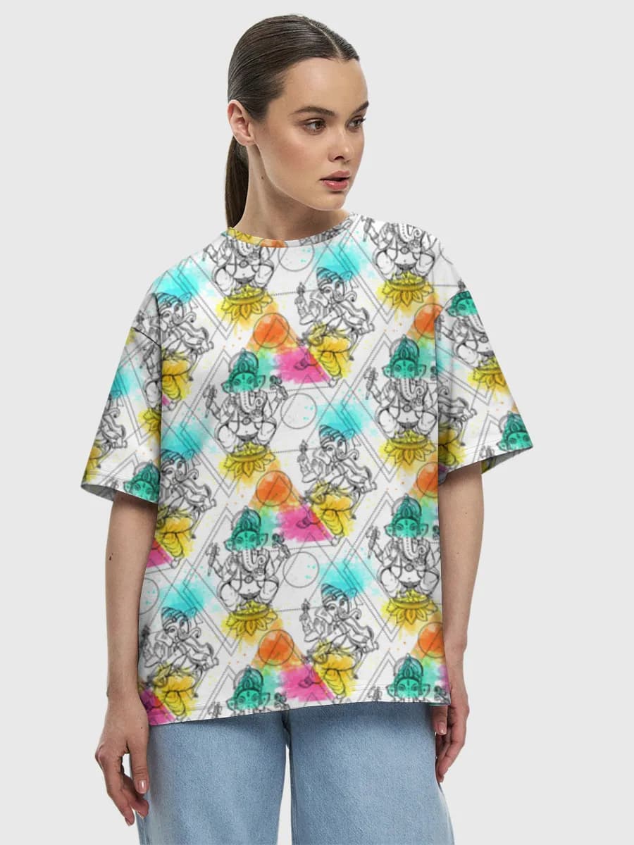 Women's oversized cotton T-shirt