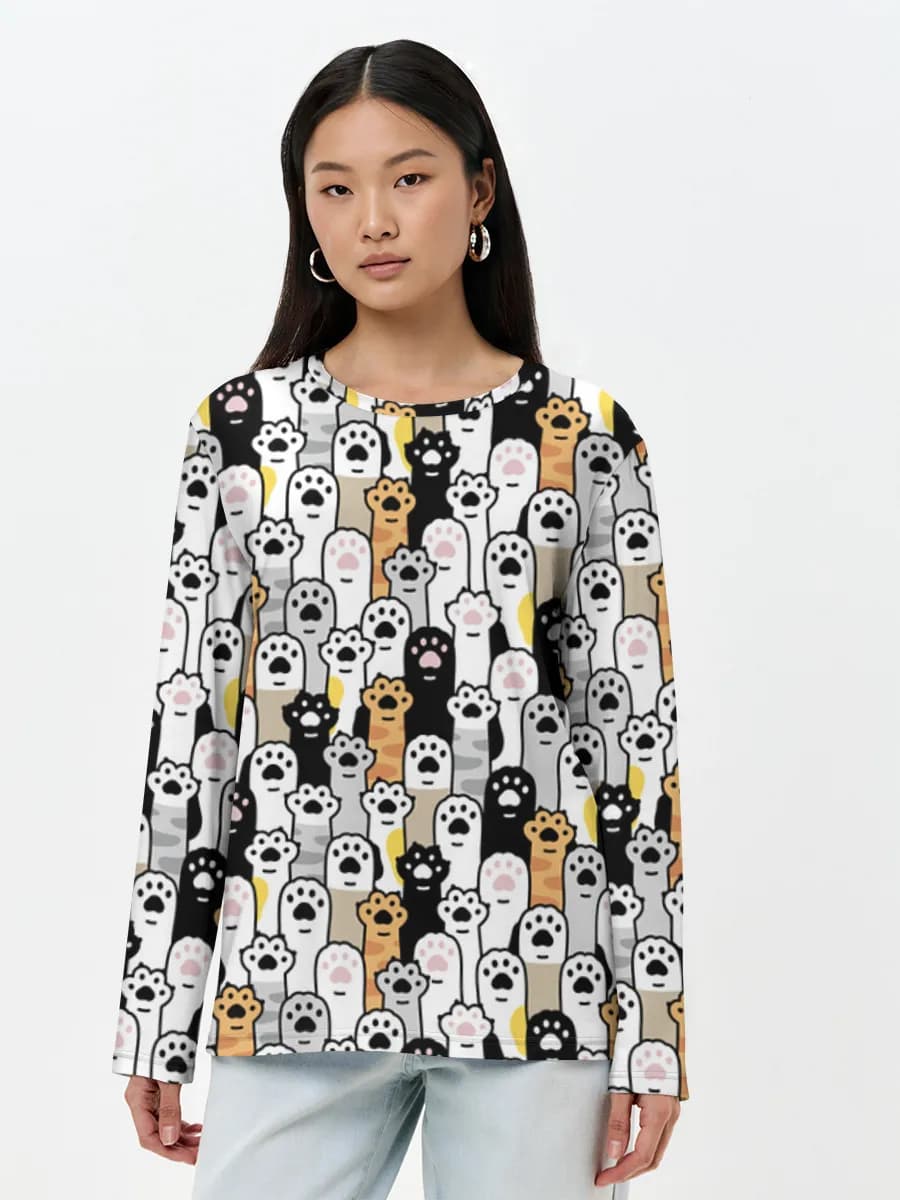 Women's long sleeve shirt. Cotton