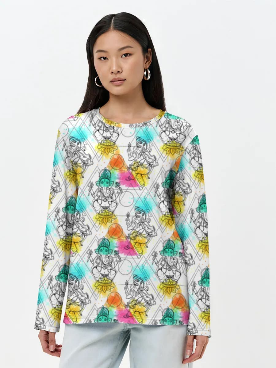 Women's long sleeve shirt. Cotton