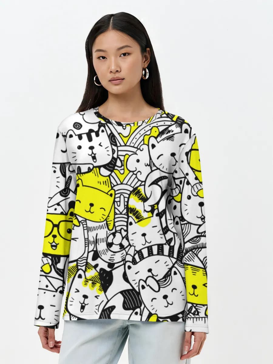 Women's long sleeve shirt. Cotton