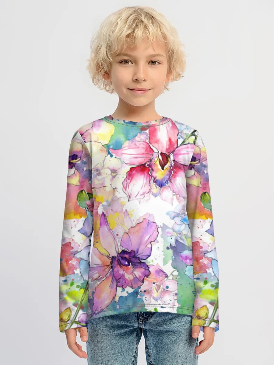 Children's cotton long sleeve shirt