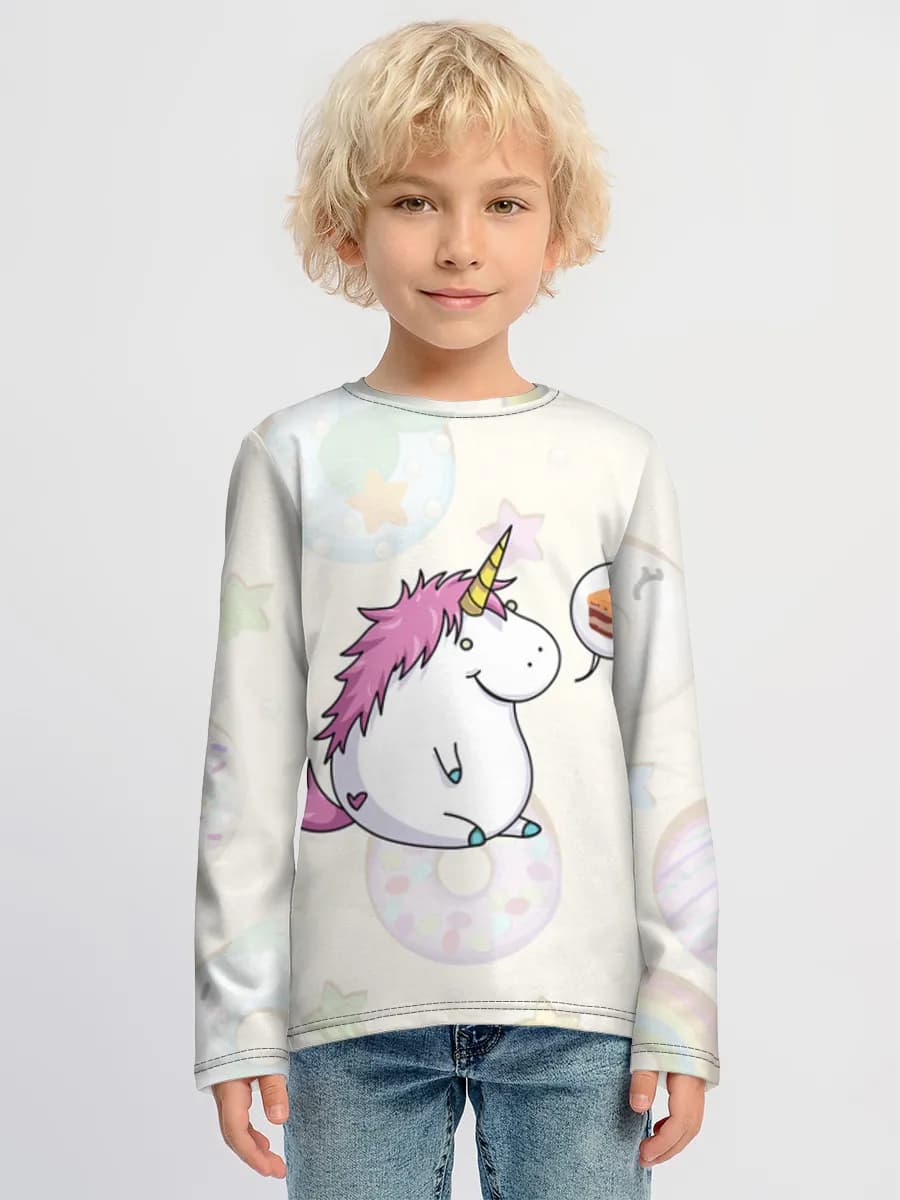 Kawaii Unicorn Loves Cake