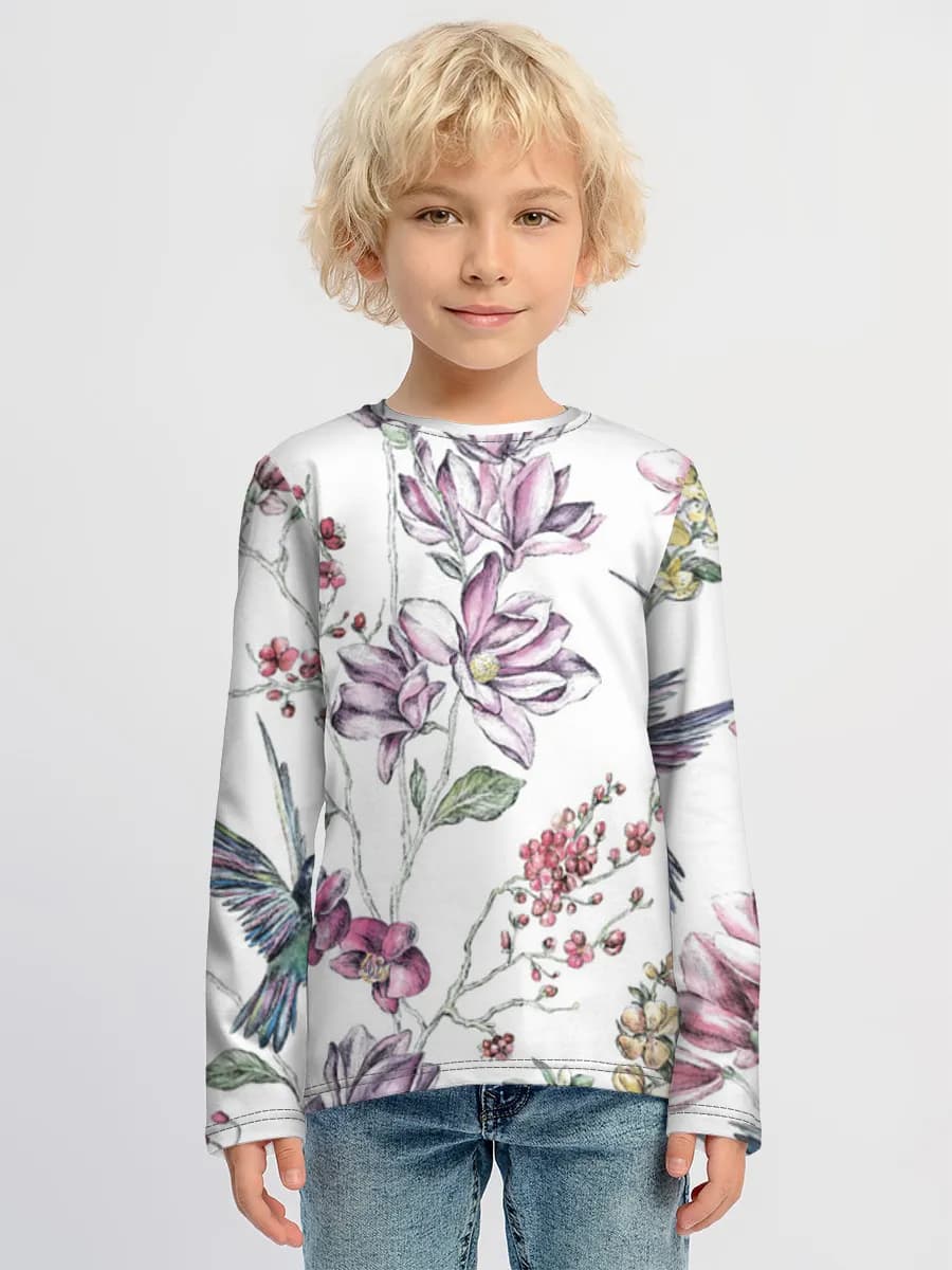 Children's cotton long sleeve shirt