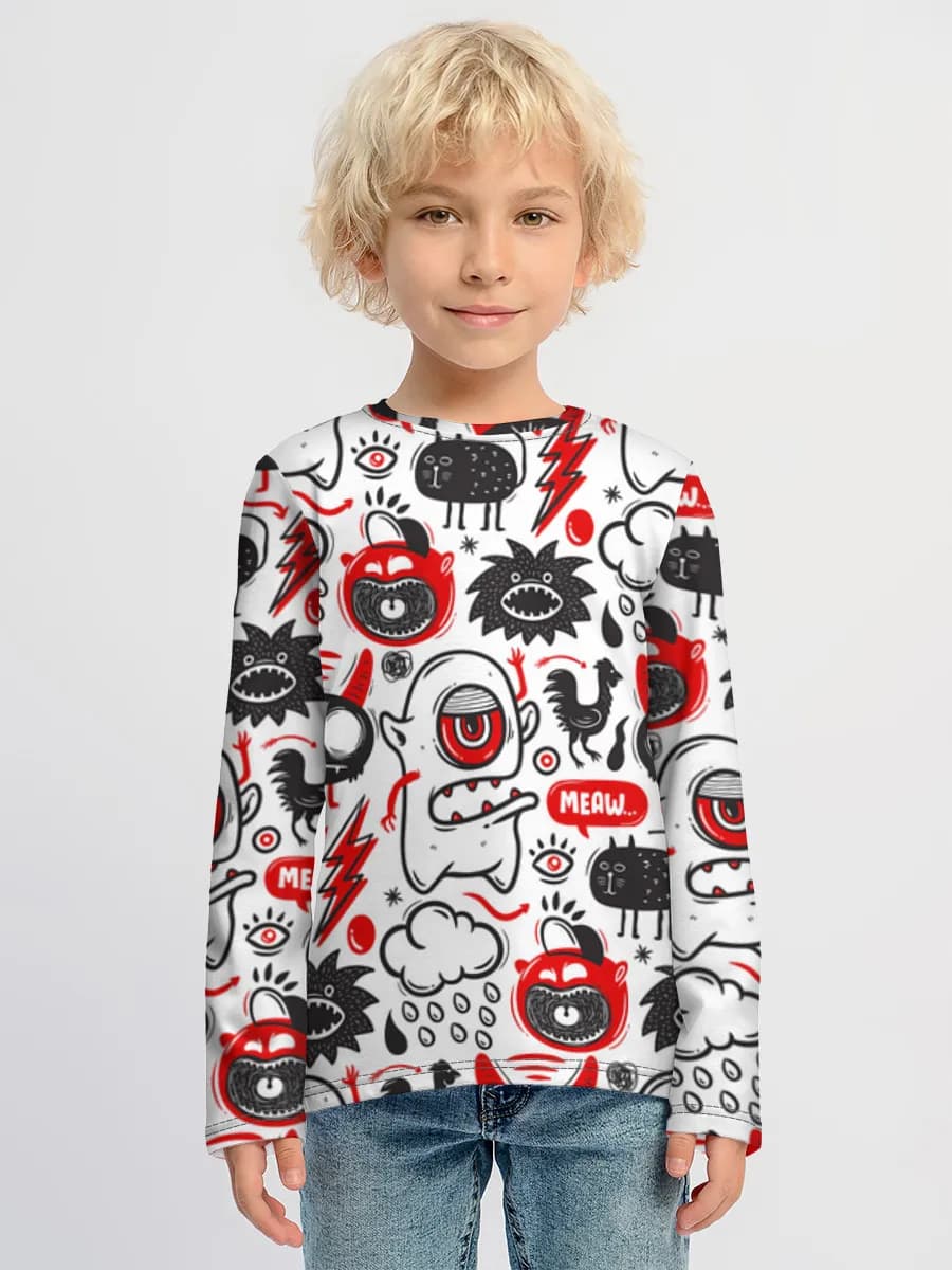 Children's cotton long sleeve shirt