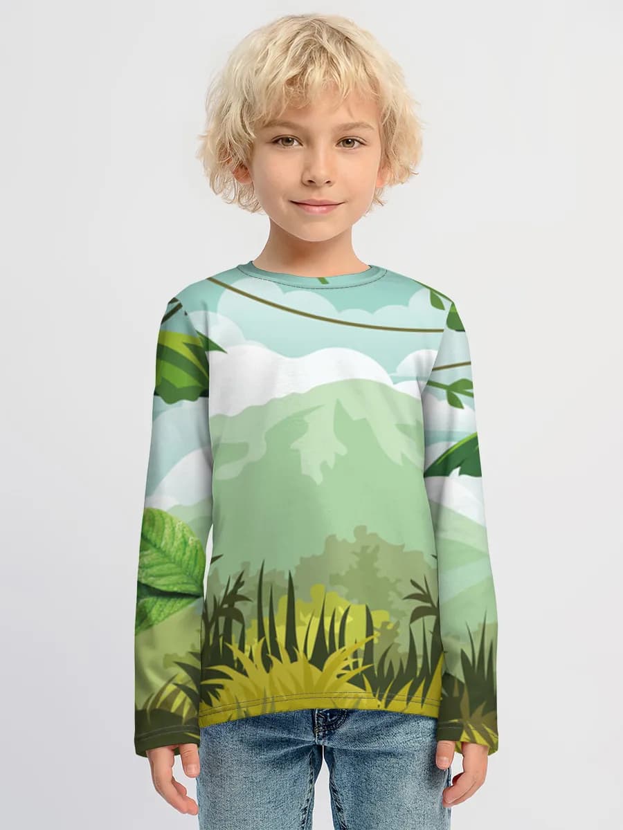 Children's cotton long sleeve shirt